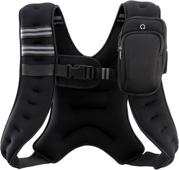 Adjustable Weighted Vest (6–30lb) with Reflective Stripes – For Training & Running