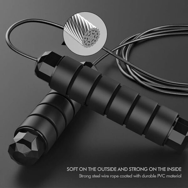 Adjustable Speed Jump Rope - Tangle-Free Cable for Fitness & Home Exercise